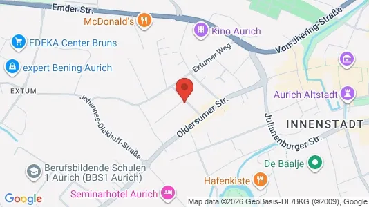 Apartments for rent i Aurich - kort over placeringen