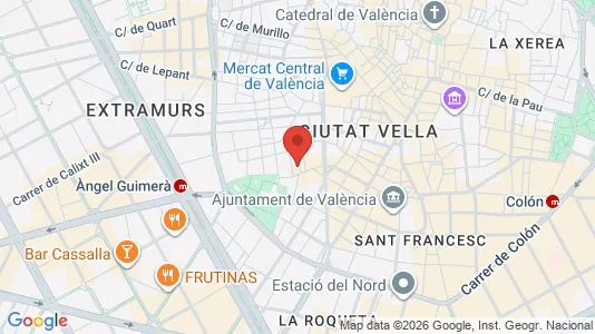 Apartments for rent i Valencia Ciutat Vella - kort over placeringen