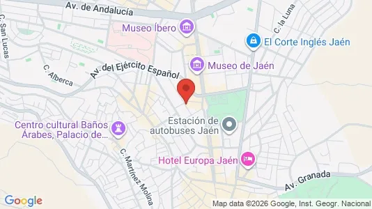 Apartments for rent i Jaén - kort over placeringen