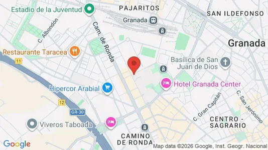 Apartments for rent i Granada - kort over placeringen