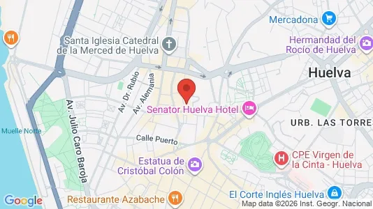 Apartments for rent i Huelva - kort over placeringen