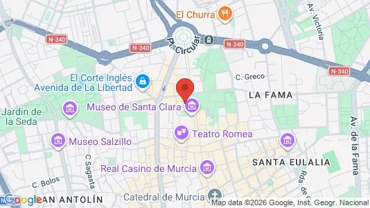Apartments for rent i Murcia - kort over placeringen