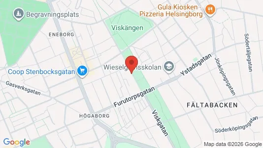 Apartments for rent i Helsingborg - kort over placeringen