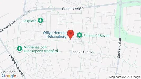 Apartments for rent i Helsingborg - kort over placeringen
