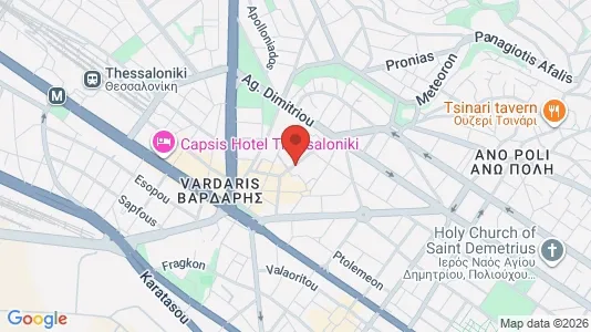 Apartments for rent i Thessaloniki - kort over placeringen