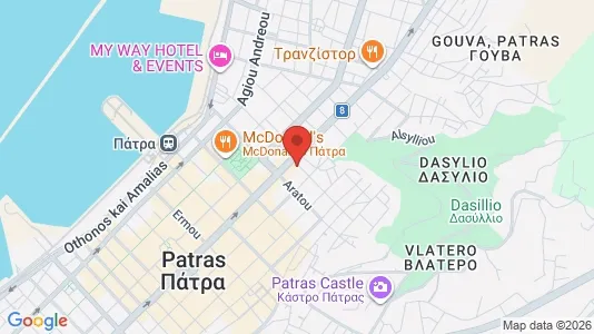 Apartments for rent i Patras - kort over placeringen