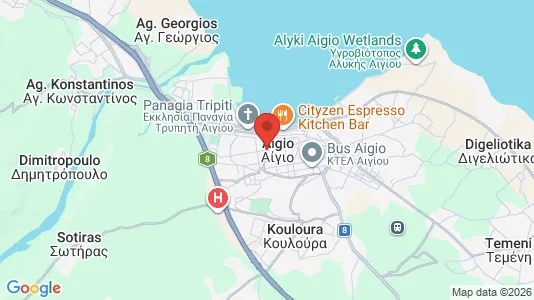 Houses for rent i Aigialeia - kort over placeringen