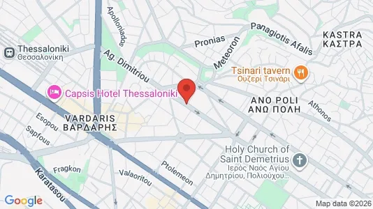 Apartments for rent i Thessaloniki - kort over placeringen