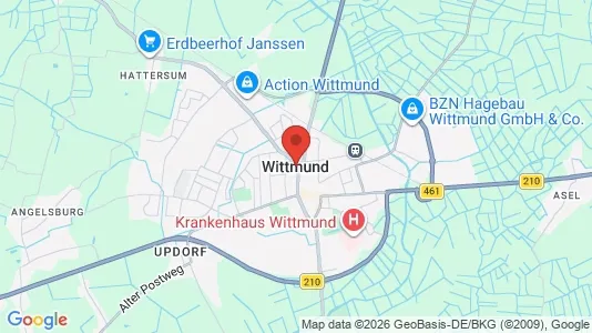 Apartments for rent i Wittmund - kort over placeringen