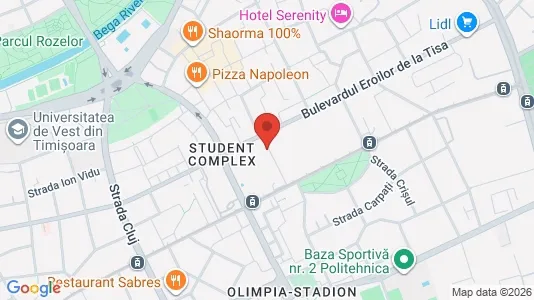 Apartments for rent i Timişoara - kort over placeringen