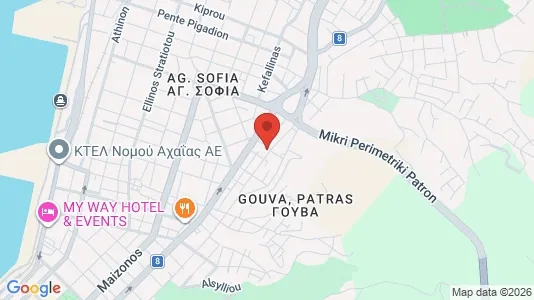 Apartments for rent i Patras - kort over placeringen