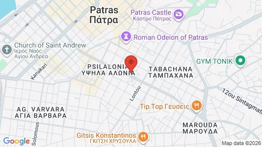 Apartments for rent i Patras - kort over placeringen