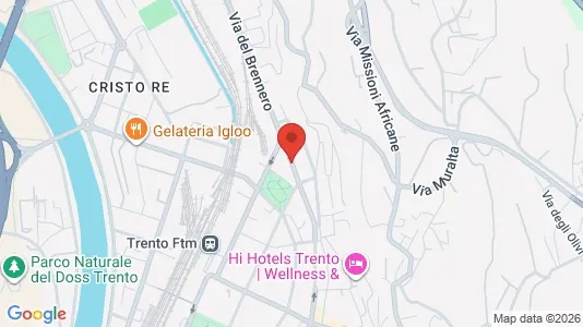 Rooms for rent i Trento - kort over placeringen