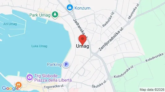 Apartments for rent i Umag - kort over placeringen