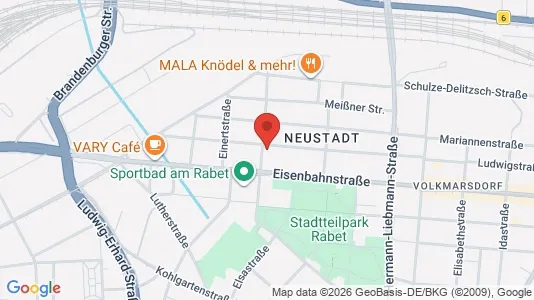 Apartments for rent i Leipzig - kort over placeringen