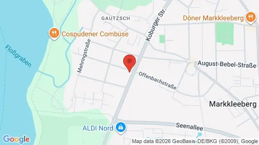 Apartments for rent i Leipzig - kort over placeringen