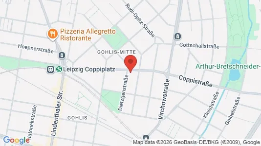 Apartments for rent i Leipzig - kort over placeringen