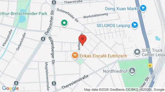 Apartments for rent i Leipzig - kort over placeringen