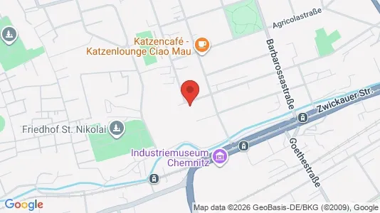 Apartments for rent i Chemnitz - kort over placeringen