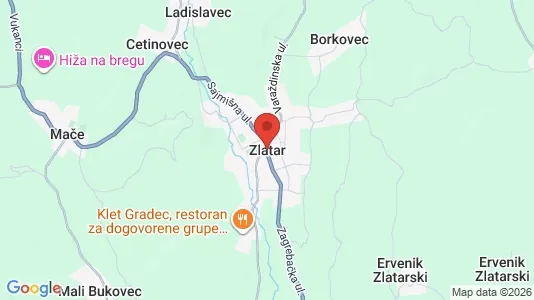 Apartments for rent i Zlatar - kort over placeringen