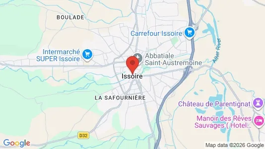 Apartments for rent i Issoire - kort over placeringen