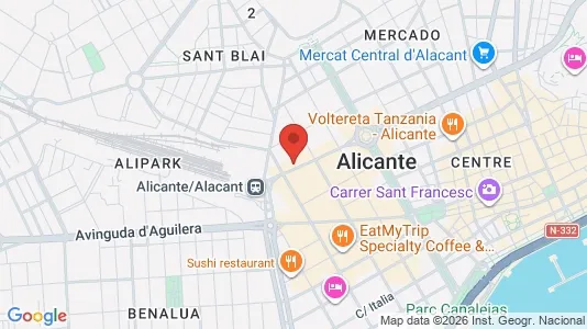 Apartments for rent i Alicante/Alacant - kort over placeringen