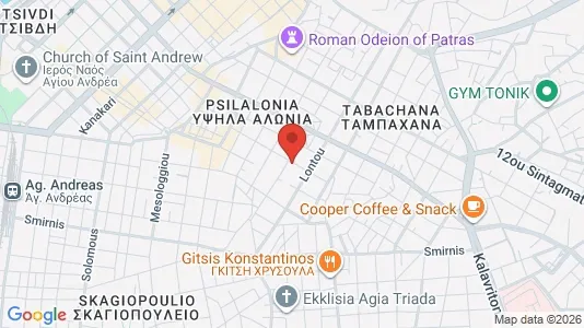 Apartments for rent i Patras - kort over placeringen