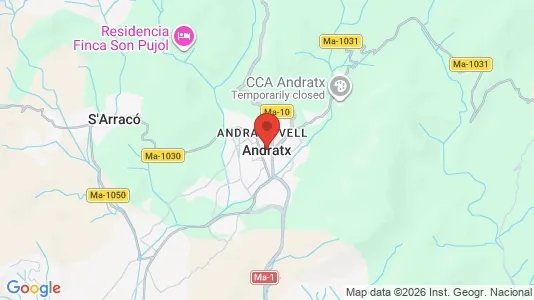 Houses for rent i Andratx - kort over placeringen