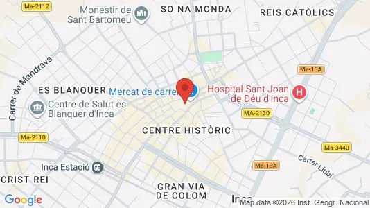 Rooms for rent i Inca - kort over placeringen