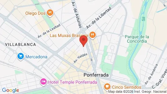 Rooms for rent i León - kort over placeringen