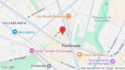 Rooms for rent i León - kort over placeringen
