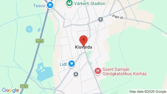 Apartments for rent i Kisvárdai - kort over placeringen