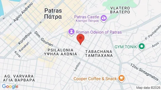 Apartments for rent i Patras - kort over placeringen