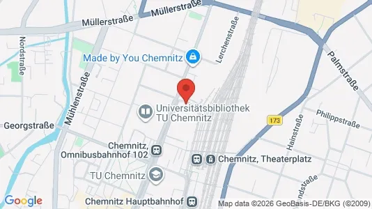 Apartments for rent i Chemnitz - kort over placeringen
