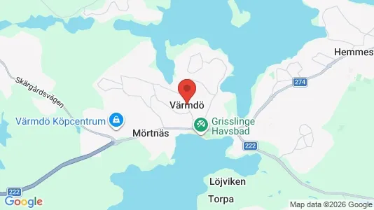 Apartments for rent i Värmdö - kort over placeringen