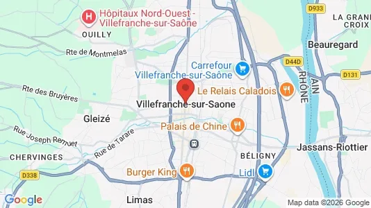 Apartments for rent i Villefranche-sur-Saône - kort over placeringen