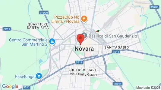 Apartments for rent i Novara - kort over placeringen