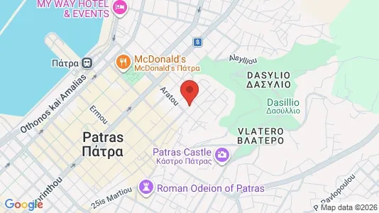 Apartments for rent i Patras - kort over placeringen