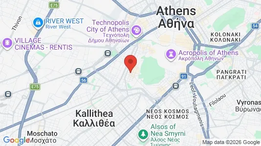 Apartments for rent i Athens Ano Petralona - kort over placeringen