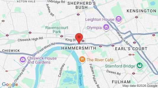 Apartments for rent i London W6 - kort over placeringen