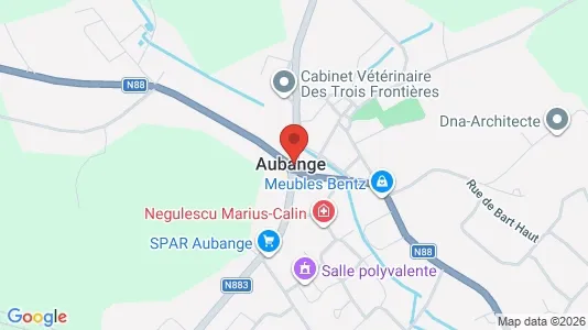 Apartments for rent i Aubange - kort over placeringen