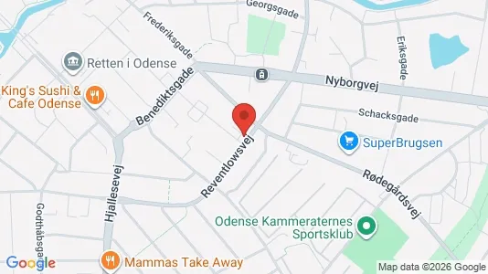 Apartments for rent i Odense C - kort over placeringen