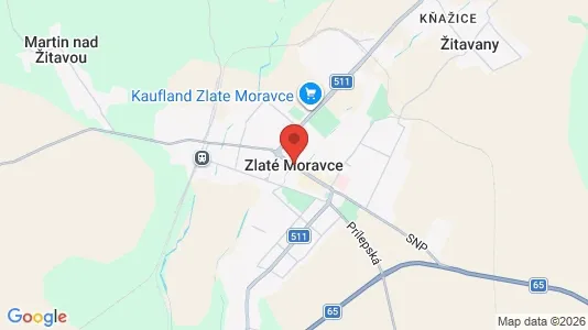 Apartments for rent i Zlaté Moravce - kort over placeringen