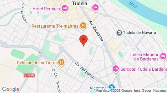 Apartments for rent i Tudela - kort over placeringen