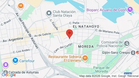 Apartments for rent i Gijón - kort over placeringen