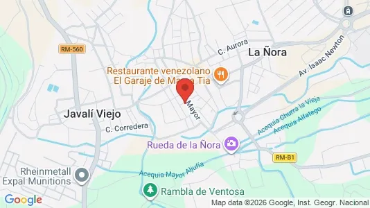 Rooms for rent i Murcia - kort over placeringen