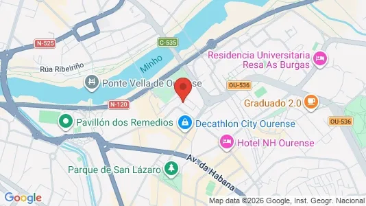 Rooms for rent i Ourense - kort over placeringen