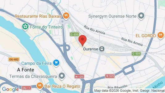 Apartments for rent i Ourense - kort over placeringen