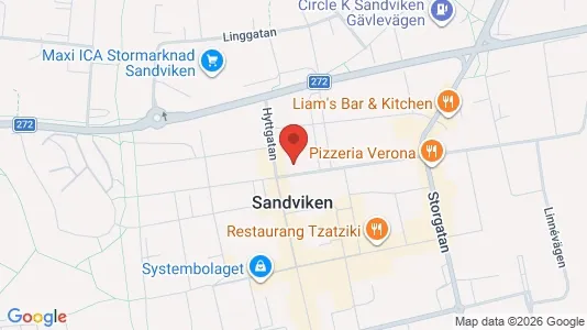 Apartments for rent i Sandviken - kort over placeringen