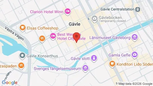 Apartments for rent i Gävle - kort over placeringen